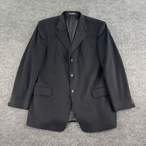 Arnold Brant Saks Fifth Avenue Colombo Cashmere Blazer 46L Black Sport Coat